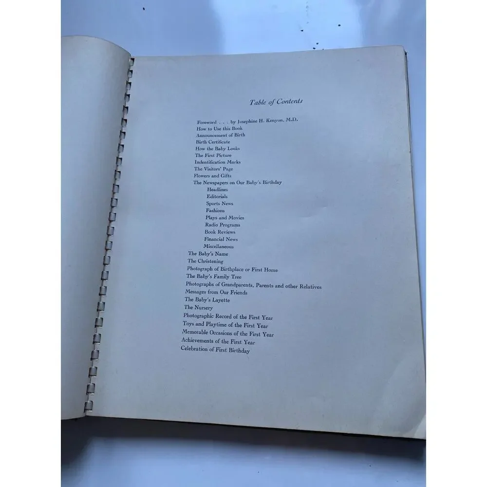 1941 Vintage The Good Housekeeping Baby Book *Partially Filled In*